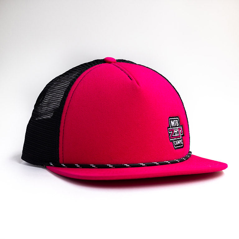 ZEP Pink Neon Lightning Trucker Hat (one size fits all)