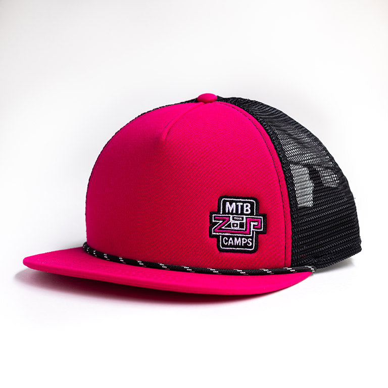ZEP Pink Neon Lightning Trucker Hat (one size fits all)
